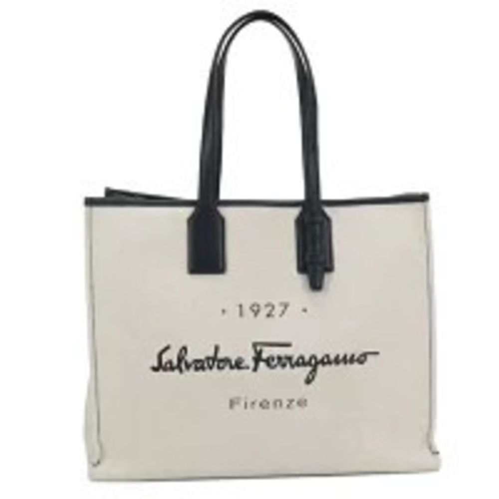 Salvatore Ferragamo Tote Bag Beige Cream